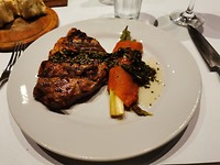 Steak bij Oudejaarsdiner.