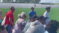 Voetbalwedstrijd in don Benito 21-4-24