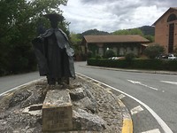 Pelgrim bij hostal