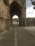 Poort historische brug Puente la Reina