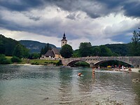 Het meer van Bohinj