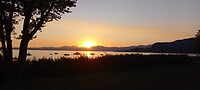 Zonsondergang bij gardameer