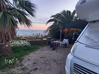 Kamperen pal aan het strand