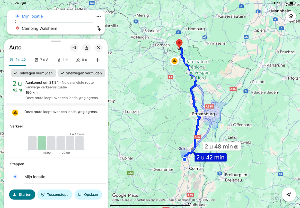 naar camping Walsheim
