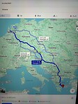 Route vanaf Griekenland