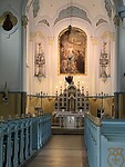 blauwe kerk van binnen