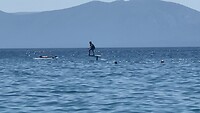 e-foilen op zee