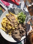 Wildzwijn eten, wellicht het laatste buitenterras dit jaar