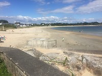 Strand bij de camping