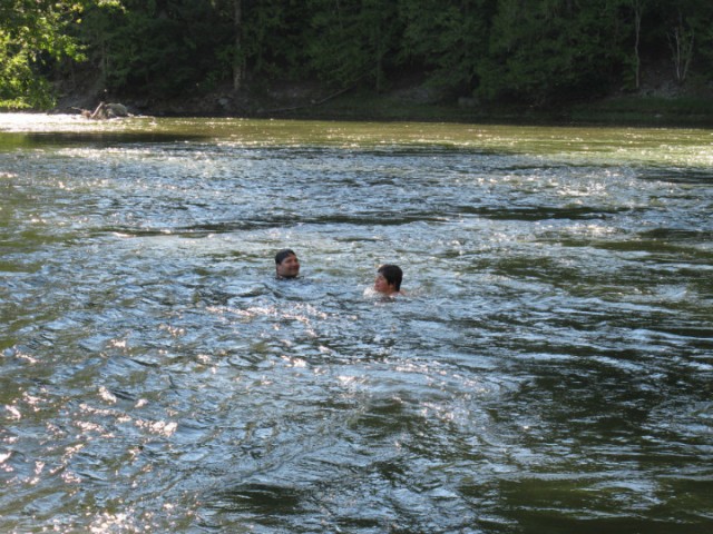 Zwemmen in de rivier