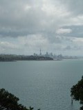 Uitzicht op de Sky Tower van de andere kant