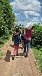 Op weg naar de hutten
