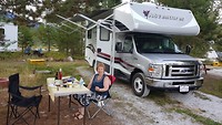 Lekker genieten voor onze camper in blue River