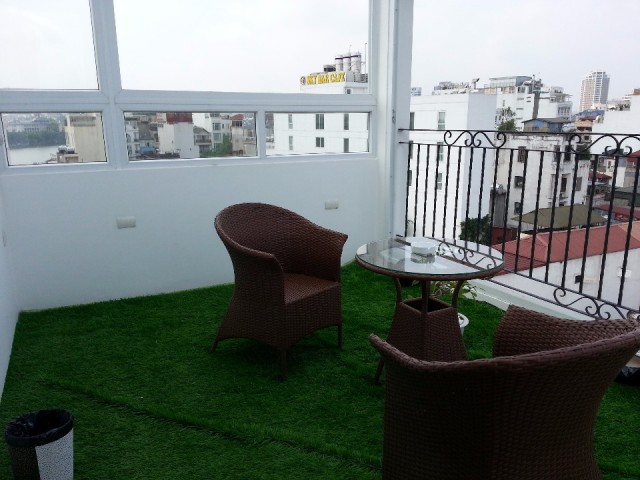 Hanoi Charm Hotel - ons terrasje