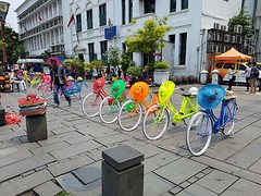 Prachtig gekleurde fietsen