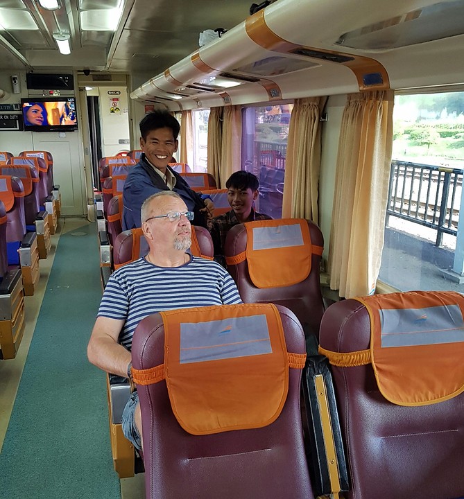 In de trein