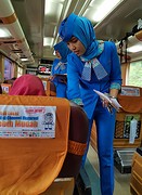 Stewardess in de trein