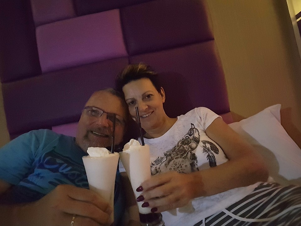 Even relaxen op de hotelkamer