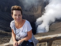 De Bromo. De rand van de krater