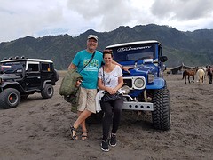 De jeep moest ook op de foto...haha