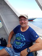 Kees deed het rustig aan op de boot