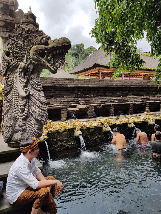 Tirta Empul Temple. Holy water