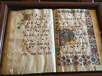 15e eeuws verlucht gezangenboek in de bibliotheek  van de kathedraal van Siena