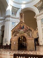 De Portiuncula, staat ín de later eromheen gebouwde Basilica di Santa Maria degli Angeli