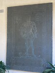 Bronzen plaquette met info over de gesneuvelde ridders