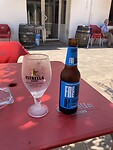 Koel terras met verrassend lekker alcoholvrij biertje