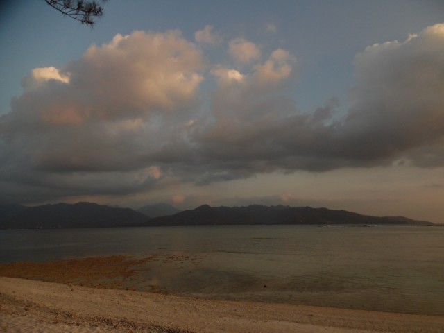 Gili air zonsondergang