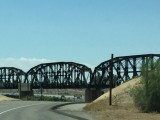Onderweg naar Lake Havasu (spoorbrug bij het plaatsje Parker)