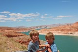 Bij de stuwdam van Lake Powell.