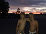 Bjorn en Jesper bij Barstow