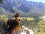 Mooi uitzicht van upper fall Yosemite