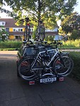 Bepakt en bezakt op weg naar Frankrijk.
