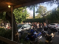 Rustplaats voor bikers....wat een gezelligheid.