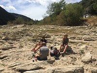 Picknickplaats langs de l'Herault.