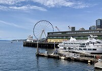 Uitzicht op Puget Sound vanaf de boulevard in Seattle.