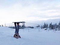 snowboarden op zijn kop