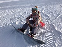genieten snowboarden