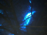 verlichte waterval