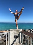 yoga on the edge of miami pier