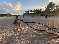 workout on the beach
