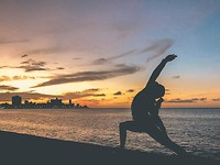yoga sunset