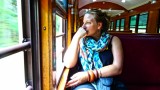 on the train