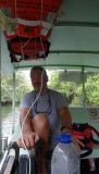 Tourguide op de croc cruise