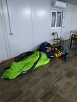 Edwin in 'bed' wachtruimte haven