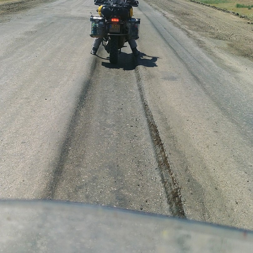 Spoorrillen in Kazachstan niet ongebruikelijk.