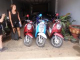 onze motors voor de loop, ik had de mooie blauwe